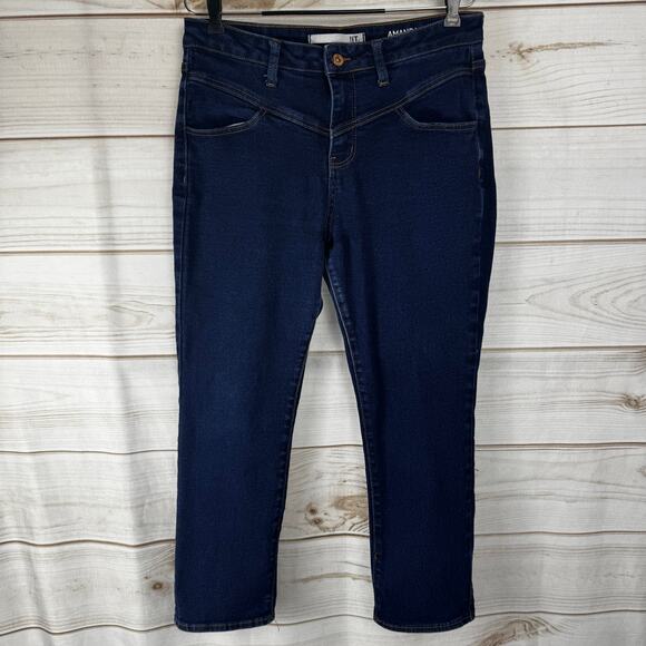 !iT Amanda Dark Wash High Rise Slim Ankle Denim Jeans Size 12 - Picture 1 of 10
